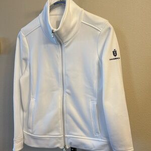 Fairway & Greene White Jacket with Innisbrook Logo on sleeve. Ladies Large